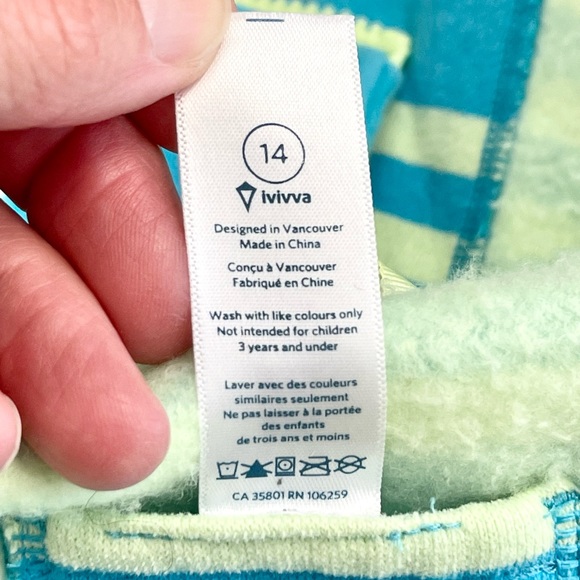 Super cute ivivva fleece lined sweatshirt hoodie jacket! - Picture 10 of 11